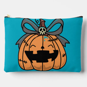 Halloween,Cute Face Pumpkin,Funny , Jack O' Lanter Accessory Pouch
