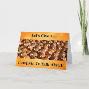 Halloween Cute Funny Pumpkin Fall Autumn Card