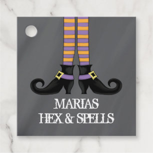 Halloween Cute Funny Whimsical Witch Shoes Favour Tags