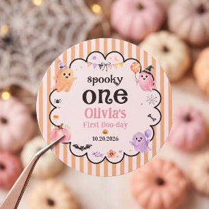 Halloween Cute Ghost Birthday Party Sticker
