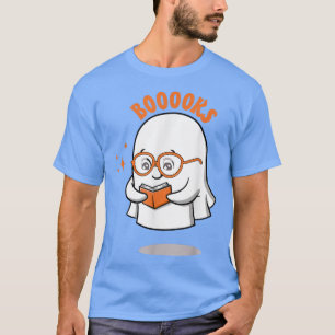 Halloween Cute Ghost Book Reading Halloween Teache T-Shirt
