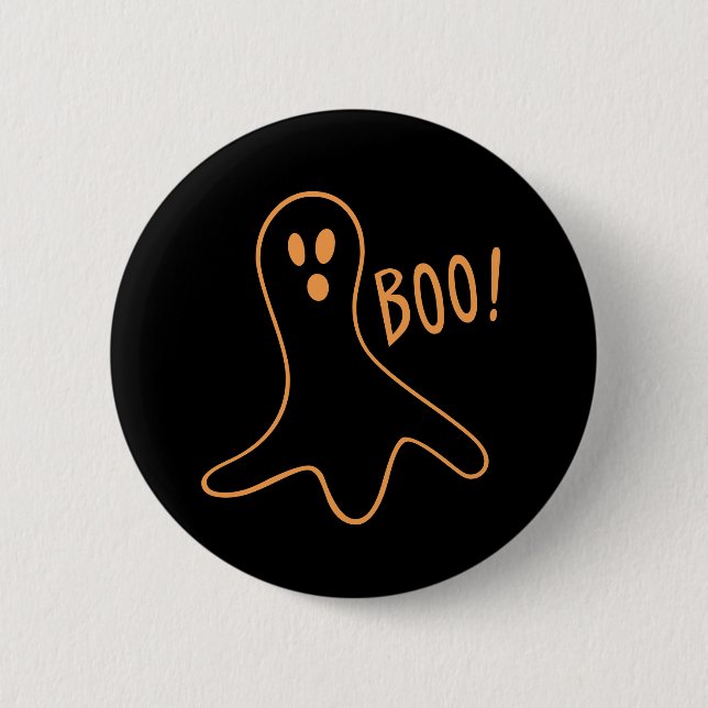 Halloween Cute Ghost Booo 6 Cm Round Badge (Front)