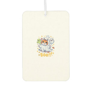 Halloween Cute Ghost Cat Boo Funny Cat BOO Kitty H Car Air Freshener