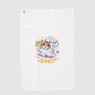 Halloween Cute Ghost Cat Boo Funny Cat BOO Kitty H Golf Towel