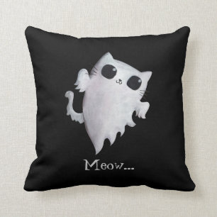 Halloween cute ghost cat cushion