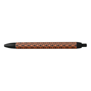 Halloween Cute Ghost Chequered Pattern Black Ink Pen