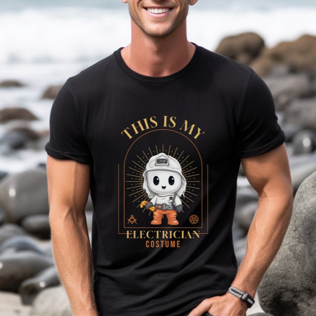 Halloween Cute Ghost Electrician Costume T-Shirt (Creator Uploaded)