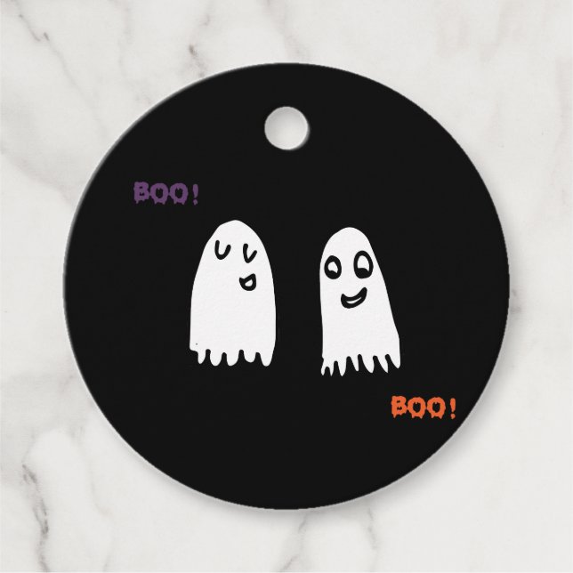 Halloween Cute Ghost Favour Tags (Front)