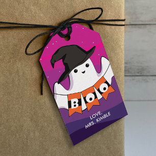 Halloween Cute Ghost Gift Tags (front & Back)