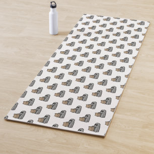 Halloween, Cute Ghost Grey, Trick Or Treat, Boo Yoga Mat