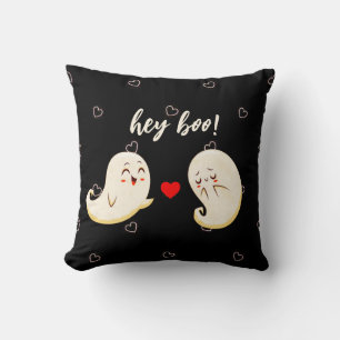Halloween Cute Ghost Hey Boo Fall Spooky  Throw Pi Cushion