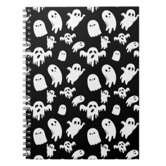 Halloween Cute Ghost Pattern  Notebook