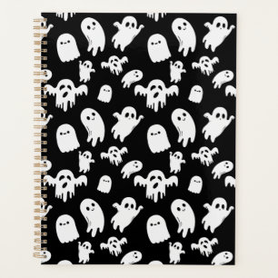 Halloween Cute Ghost Pattern Planner