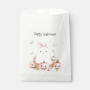 Halloween Cute Ghost Pink Orange Pumpkins Bats Favour Bags