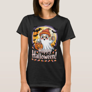 Halloween cute ghost pumpkin bats moon girls kids T-Shirt