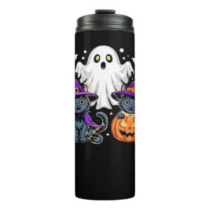 Halloween Cute Ghost Pumpkin Cat Classic T-Shirt_3 Thermal Tumbler
