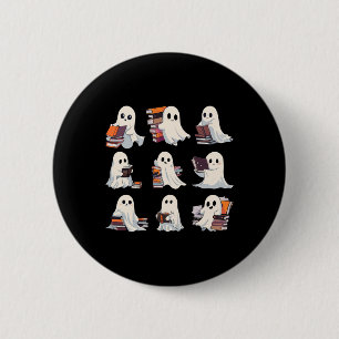 Halloween Cute Ghost Read More Books Spooky Boo Te 6 Cm Round Badge