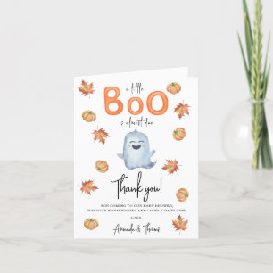 Halloween Cute Ghost thank you baby shower 