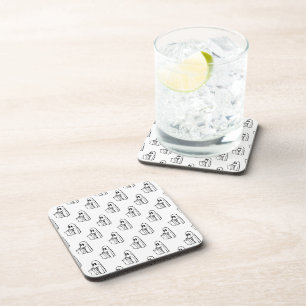 Halloween, Cute Ghost White, Trick Or Treat, Boo Coaster