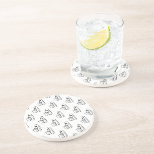 Halloween, Cute Ghost White, Trick Or Treat, Boo Coaster