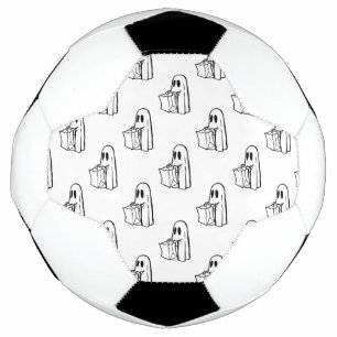Halloween, Cute Ghost White, Trick Or Treat, Boo Football