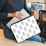 Halloween, Cute Ghost White, Trick Or Treat, Boo Laptop Sleeve<br><div class="desc">Cute,  fun and adorable pattern with white ghosts. Modern and trendy gift,  perfect for Halloween.</div>