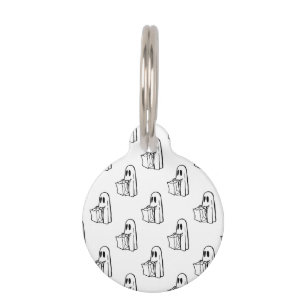 Halloween, Cute Ghost White, Trick Or Treat, Boo Pet Tag