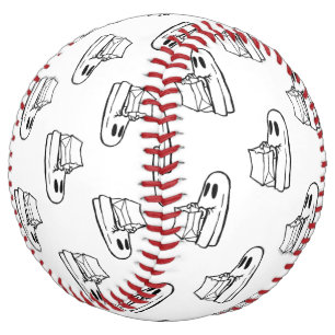 Halloween, Cute Ghost White, Trick Or Treat, Boo Softball