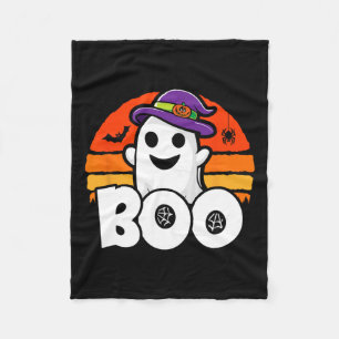 Halloween - Cute Ghost Witch - Boo - Funny Hallowe Fleece Blanket