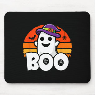 Halloween - Cute Ghost Witch - Boo - Funny Hallowe Mouse Mat