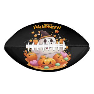 Halloween: Cute Ghosts and Pumpkin Family American Football
