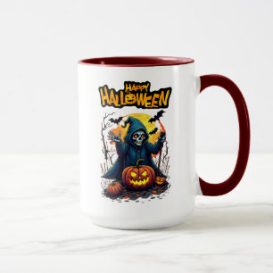 Halloween: Cute Ghosts and Pumpkin Family Mug