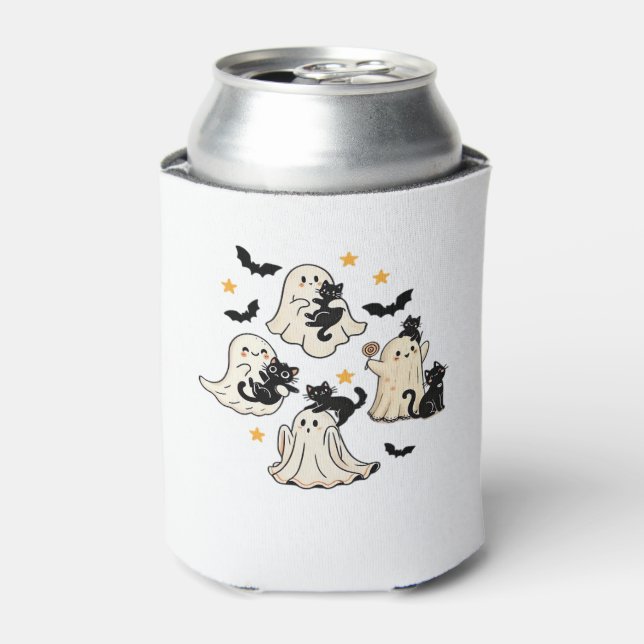 Halloween Cute Ghosts Bats Black Cats Oversized T- Can Cooler (Can Front)