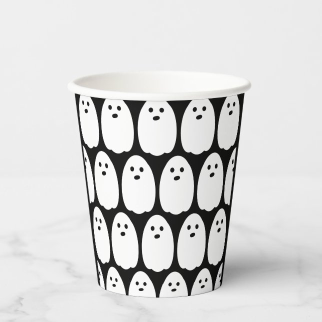 Halloween Cute Ghosts Party Paper Cups (Front)