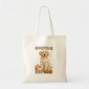 Halloween Cute Golden Retriever Mummy Tricks Tote Bag