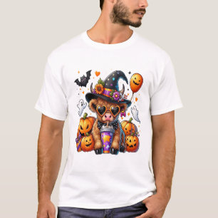 Halloween Cute Highland Cow T-Shirt