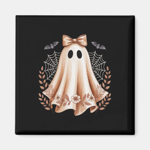 Halloween Cute Lace Ghost Bow Floral Spooky Women Magnet