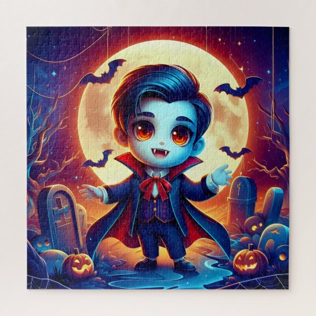 Halloween - cute little vampire jigsaw puzzle (Vertical)