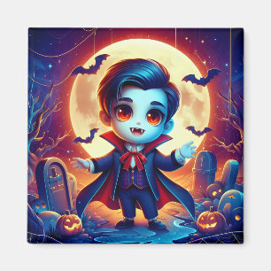 Halloween - cute little vampire magnet