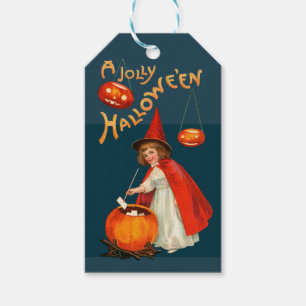 Halloween Cute little witch CC1238 Clapsaddle Gift Tags