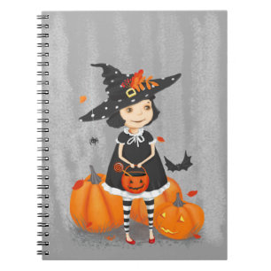Halloween Cute Little Witch Notebook