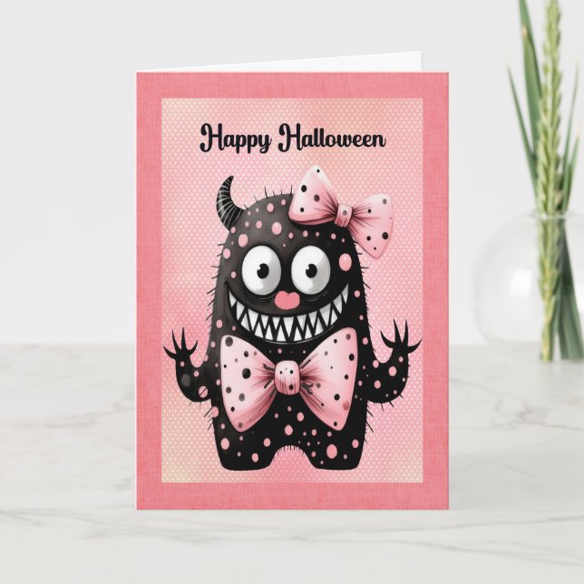 Halloween Cute Monster Card for Kids (Front)