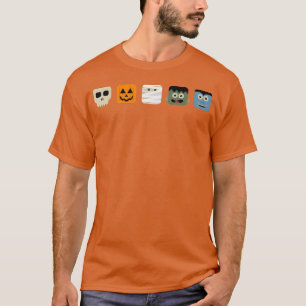 Halloween cute monster faces for kids and teens vi T-Shirt