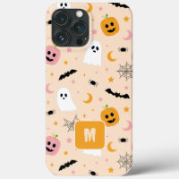 Halloween Cute Pattern Bat Ghost Spider Moon Fun