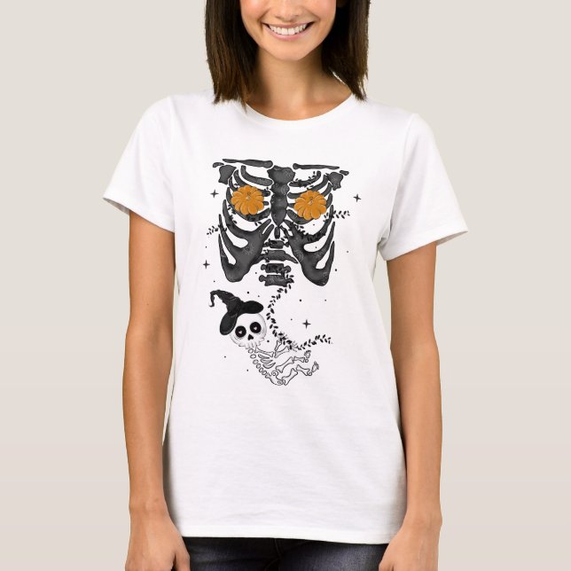 Halloween Cute Pregnancy T-Shirt (Front)