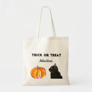Halloween Cute Pumpkin Black cat Modern Tote Bag