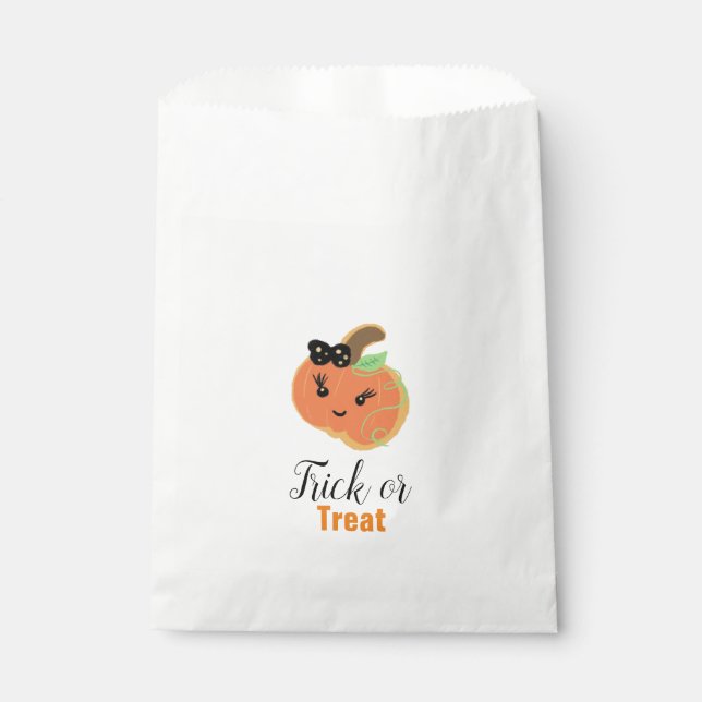 Halloween Cute Pumpkin Cookie Favour Bags (Front)