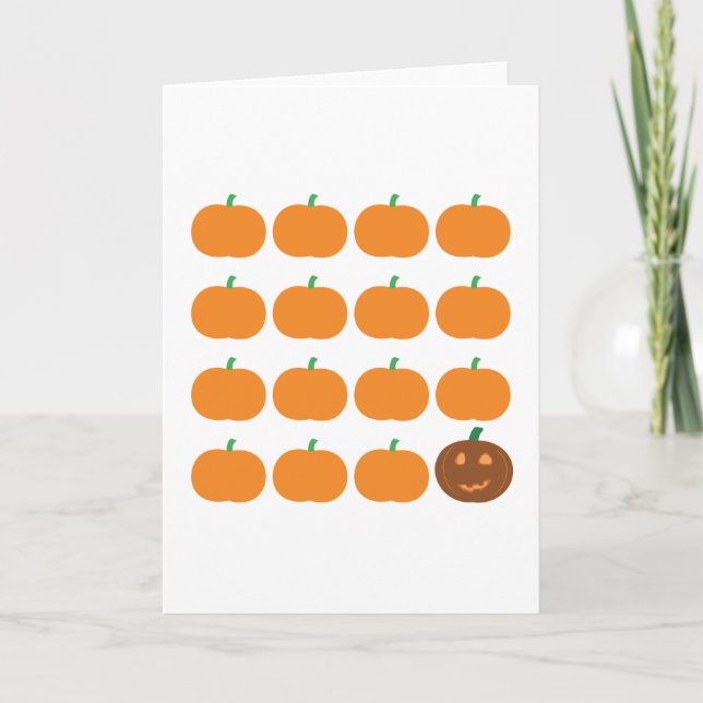 Halloween Cute Pumpkin Patch Card (Front)