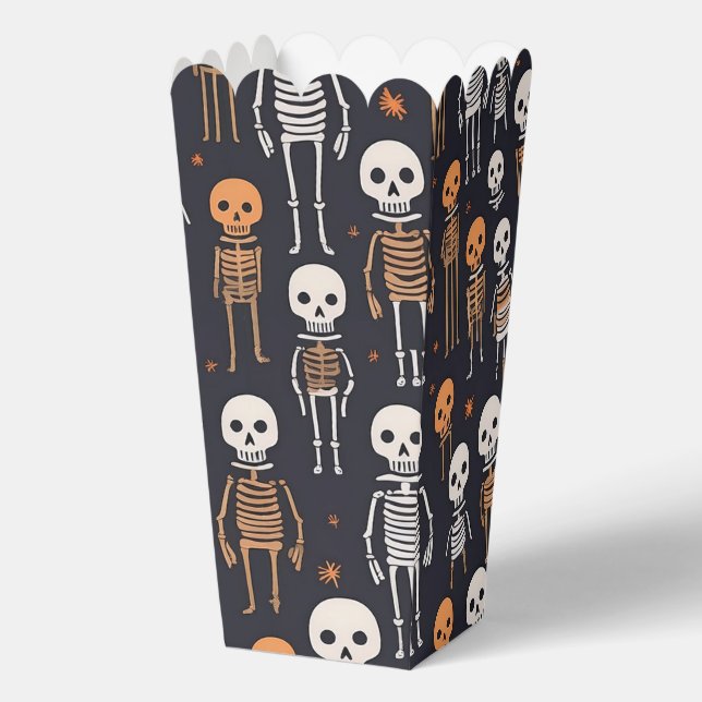 Halloween cute skeletons  favour box (Front)