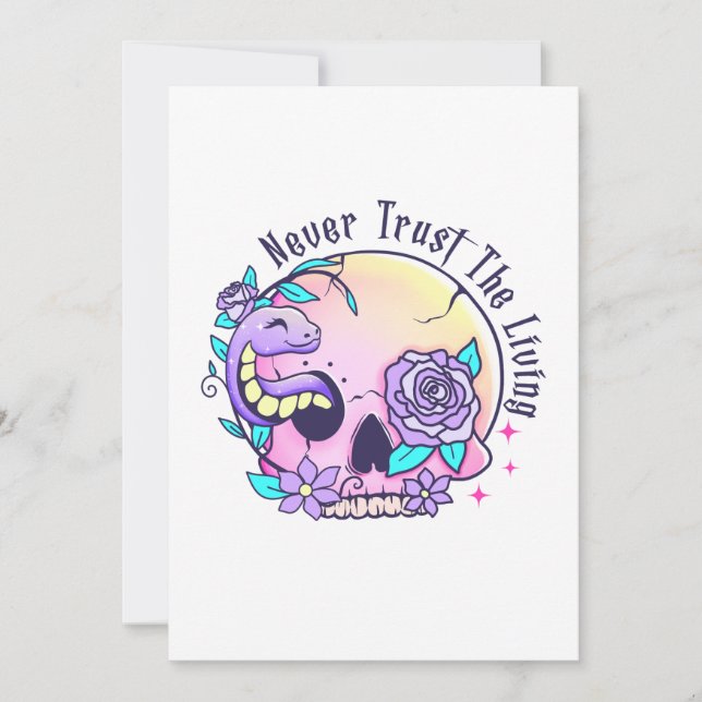 Halloween Cute Skull  Invitation (Front)
